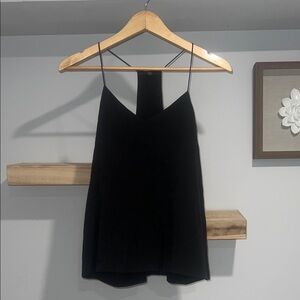 Tibi 100 percent silk black tank top